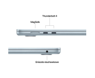 Apple MacBook Air M5/24GB/1TB/Mac OS Błękitny 10R GPU - 1506435 - zdjęcie 6